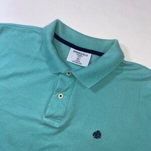 Springfield Original Polo Shirt Mens XL‎ Green Short Sleeve Casual Golf